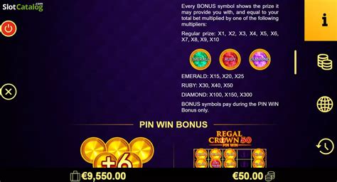 Jogar Regal Crown 50 Pin Win no modo demo